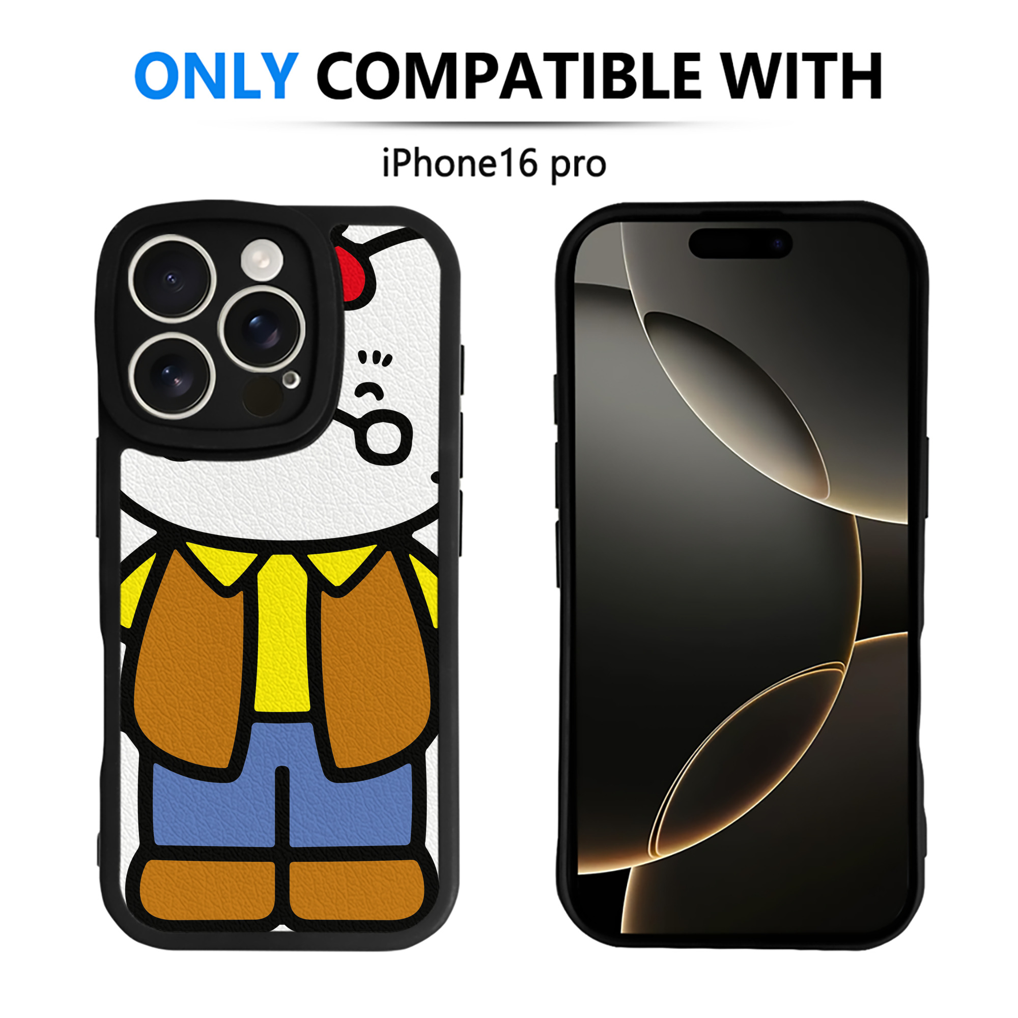 （画像用） Hello Kitty ハローキティ 【iPhone 16シリーズ対応】シリコンスマホケース（レザー調） 材質：シリコン